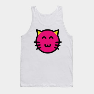 Cute Little Kitten Cat Pink Tank Top